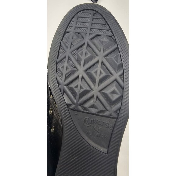 Converse Womens Black Leather Chuck Taylor All Star Low Top Sneaker Shoes Size 8 - Picture 13 of 13